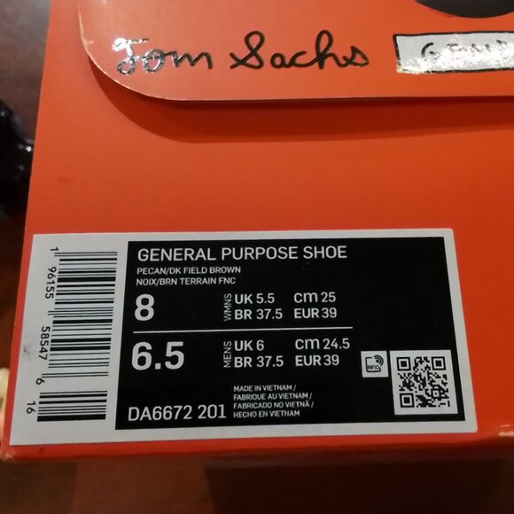 Nikecraft Tom Sachs General Purpose Shoe Pecan /DK Field Brown-Var Sizes-NIB - Picture 8 of 8